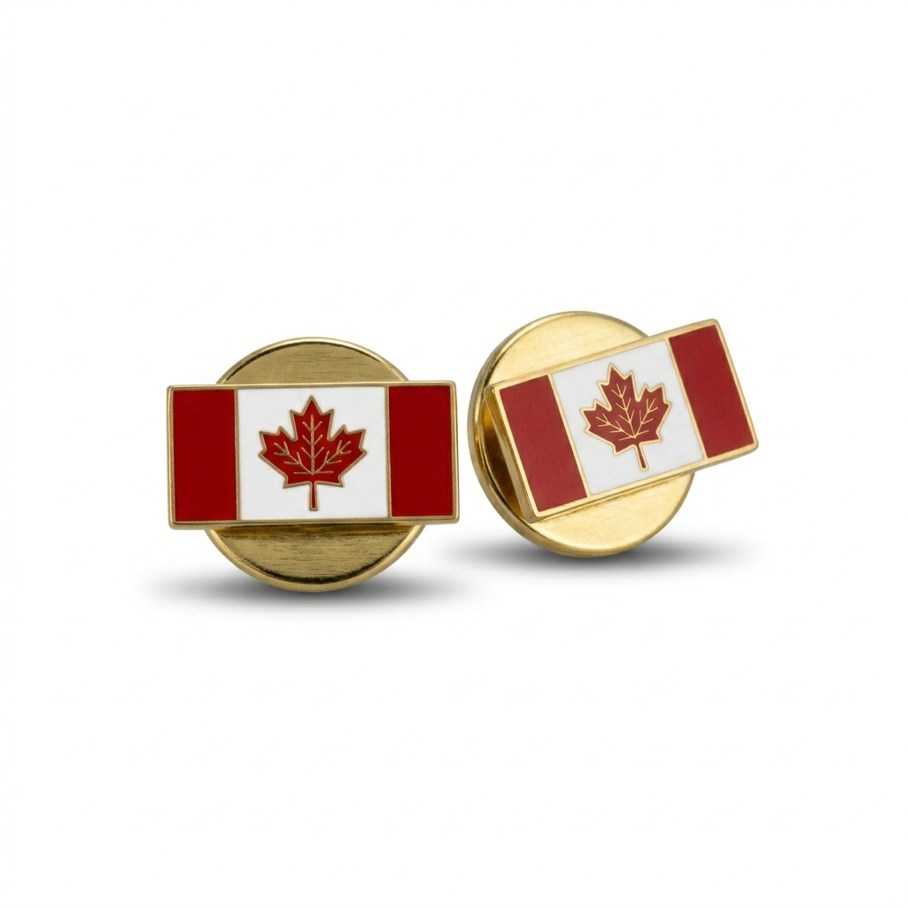 Custom Canadian flag lapel pins